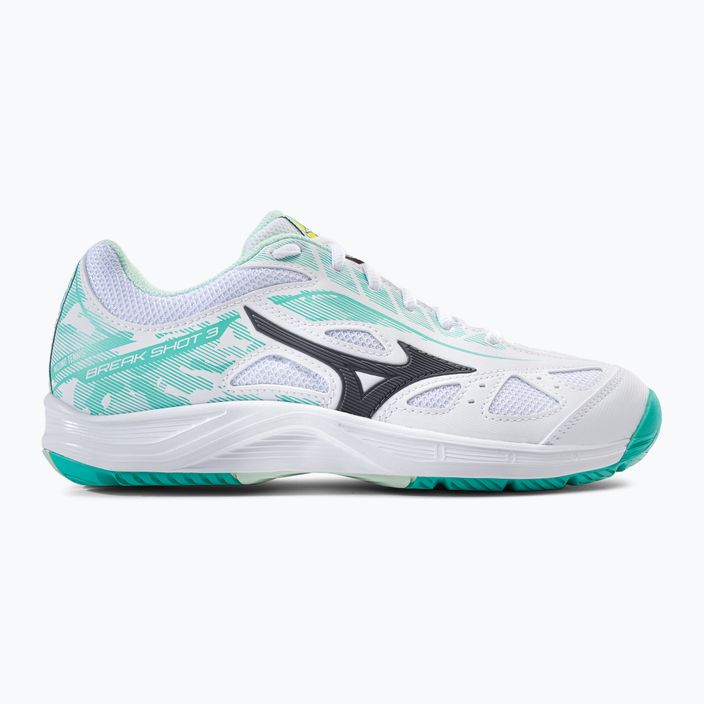 Pantofi de tenis pentru femei Mizuno Break Shot 3 AC alb și verde 61GA212623 2