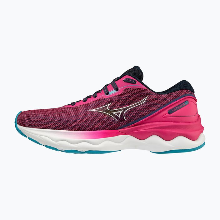 Pantofi de alergare pentru femei Mizuno Skyrise 3 roz păun/alb/alger albastru 11