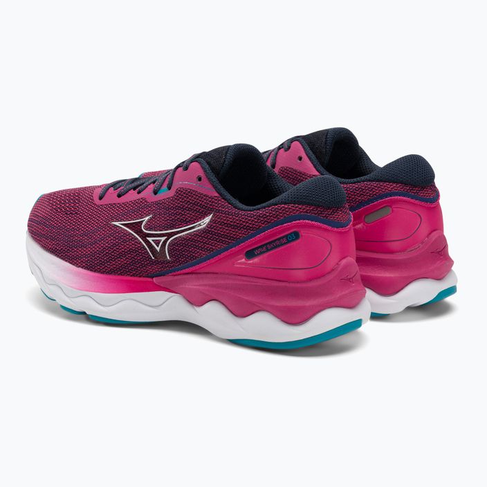 Pantofi de alergare pentru femei Mizuno Skyrise 3 roz păun/alb/alger albastru 3