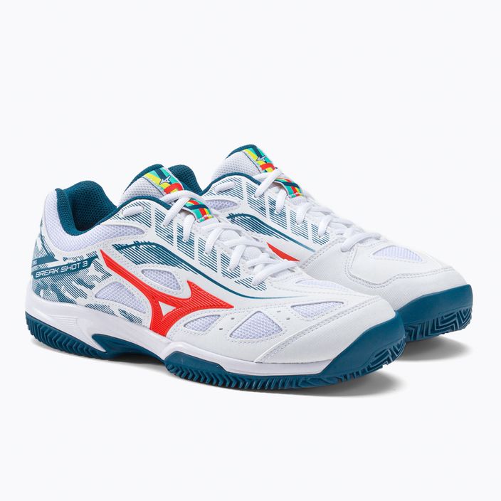 Pantofi de tenis pentru bărbați Mizuno Breakshot 3 CC alb 61GC2125 5