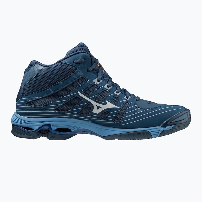 Pantofi de volei pentru bărbați Mizuno Wave Voltage Mid albastru marin V1GA216521 3