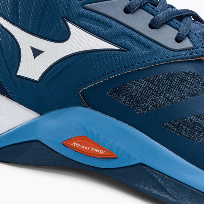 Pantofi de volei pentru bărbați Mizuno Wave Momentum 2 Mid albastru marin V1GA211721 10