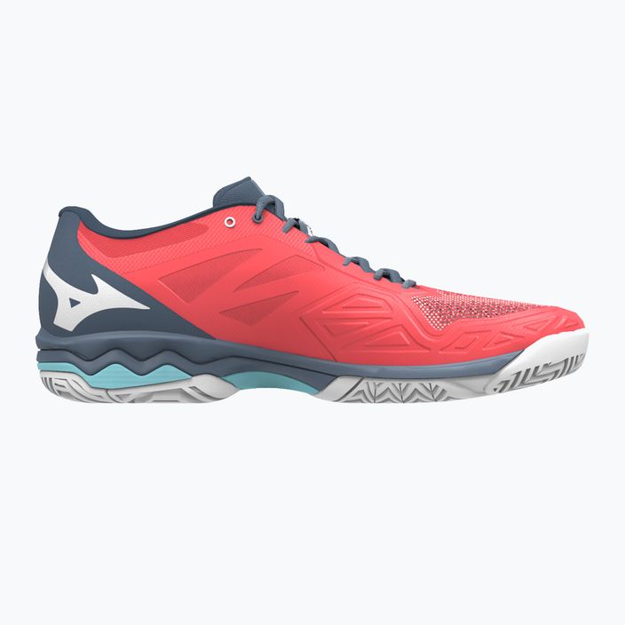 Pantofi de tenis pentru femei Mizuno Wave Exceed Light CC Fierry Coral 2/White/China Blue 61GC222158 11