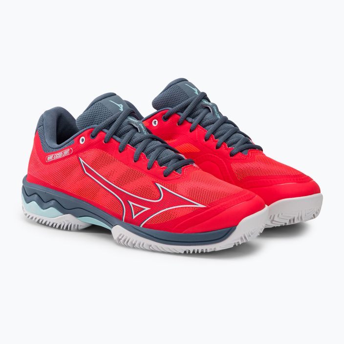 Pantofi de tenis pentru femei Mizuno Wave Exceed Light CC Fierry Coral 2/White/China Blue 61GC222158 4