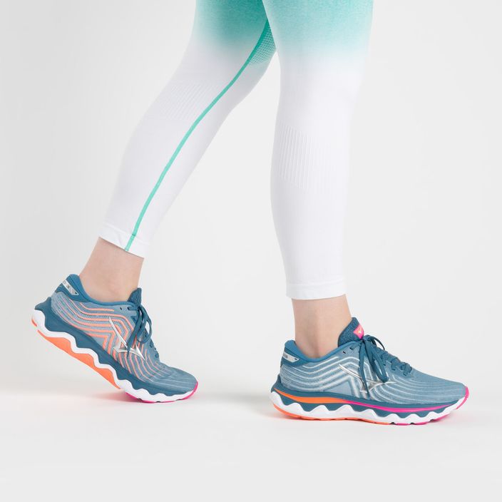 Pantofi de alergare pentru femei Mizuno Wave Horizon 6 albastru J1GD222611 2