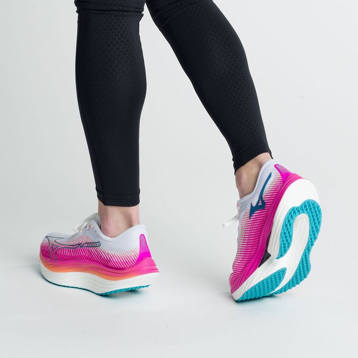 Mizuno Wave Rebellion Pro pantofi de alergare alb și roz J1GD231721 5