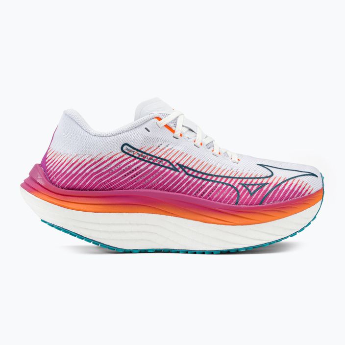 Mizuno Wave Rebellion Pro pantofi de alergare alb și roz J1GD231721 2