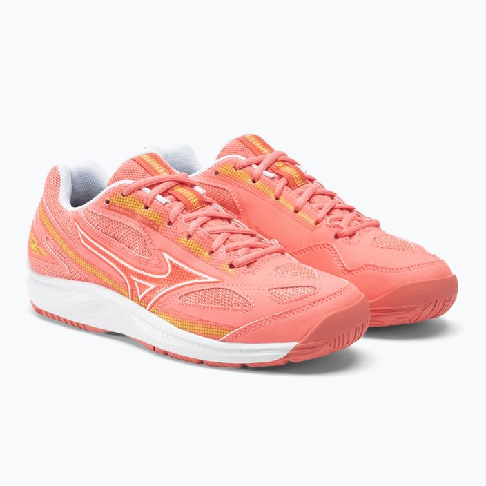 Pantofi de tenis pentru femei Mizuno Break Shot 4 AC candy coral / alb / fusion coral 5