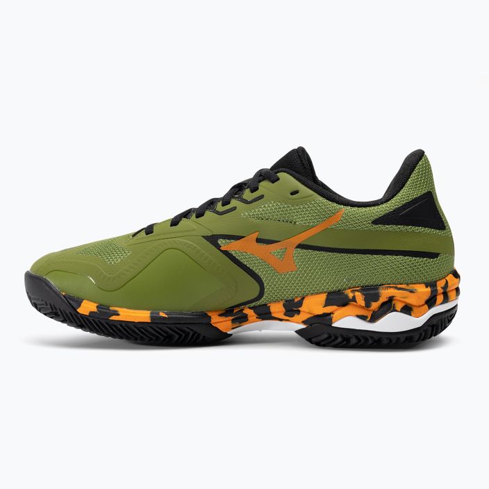Bărbați Mizuno Wave Exceed Light 2 Padel pantofi calliste verde / portocaliu vibrant / negru 10
