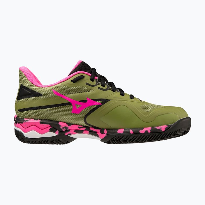 Pantofi de padel Mizuno Wave Exceed Light 2 Padel pentru femei calliste verde / roz glo / negru 7