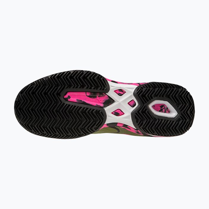 Pantofi de padel Mizuno Wave Exceed Light 2 Padel pentru femei calliste verde / roz glo / negru 11