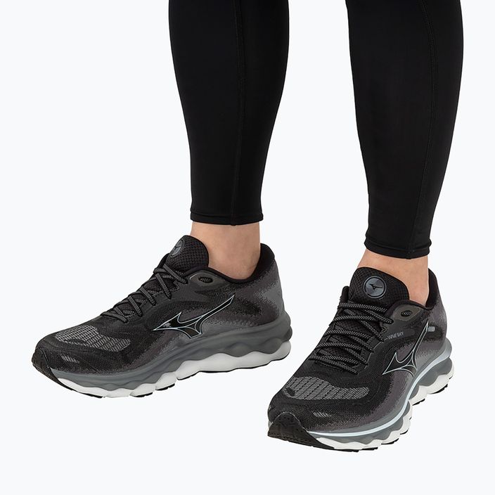 Pantofi de alergare pentru bărbați Mizuno Wave Sky 7 negru/glacial ridge/stormy weather 3
