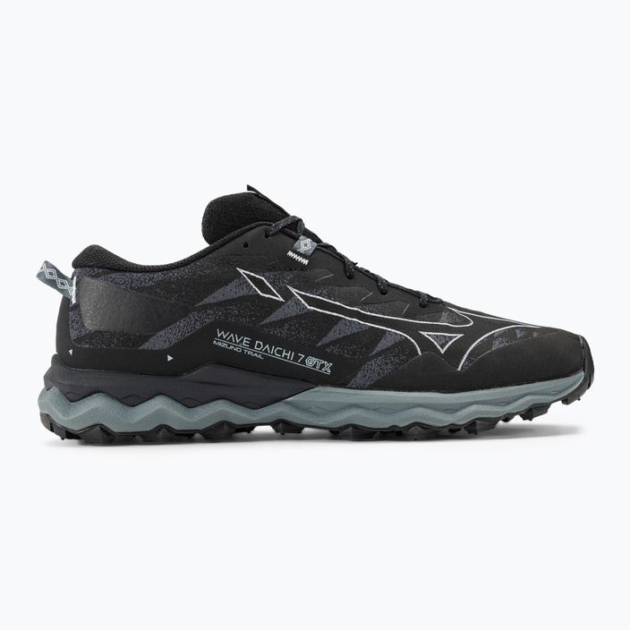 Pantofi de alergare pentru bărbați Mizuno Wave Daichi 7 GTX negru/albastru de mătase/timp torid 2