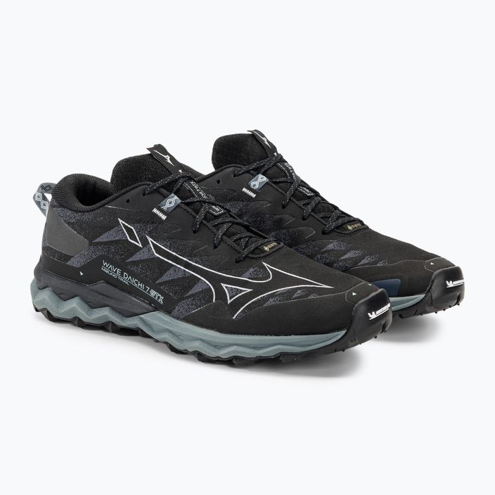 Pantofi de alergare pentru bărbați Mizuno Wave Daichi 7 GTX negru/albastru de mătase/timp torid 5