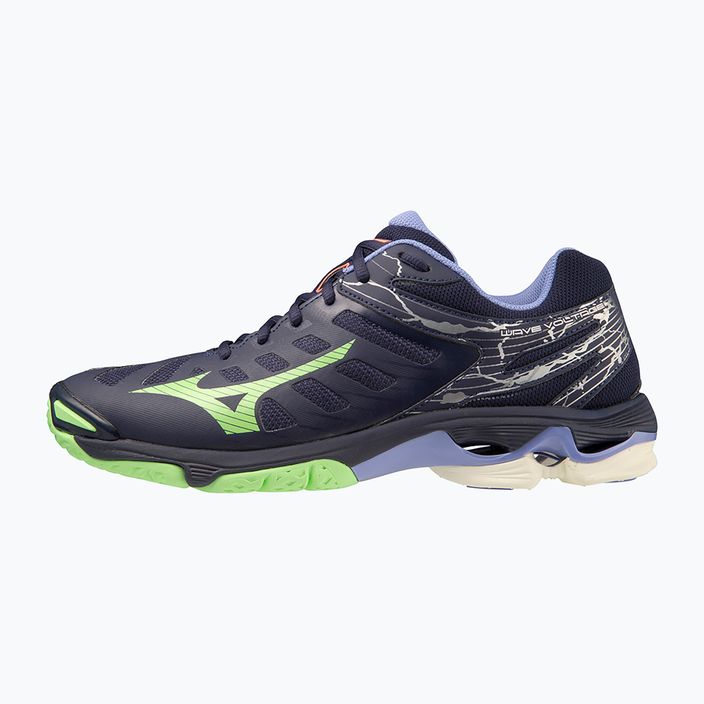 Pantofi de volei pentru bărbați Mizuno Wave Voltage evening blue / tech green / lolite 3