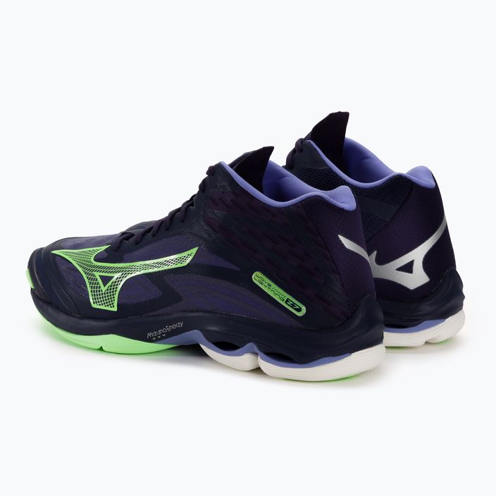 Pantofi de volei pentru bărbați Mizuno Wave Lightning Z7 Mid evening blue / tech green / lolite 4
