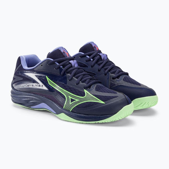 Pantofi de volei pentru bărbați Mizuno Thunder Blade Z evening blue / tech green / lolite 5