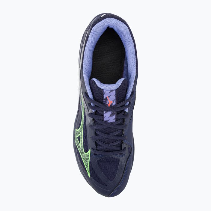 Pantofi de volei pentru bărbați Mizuno Thunder Blade Z evening blue / tech green / lolite 7