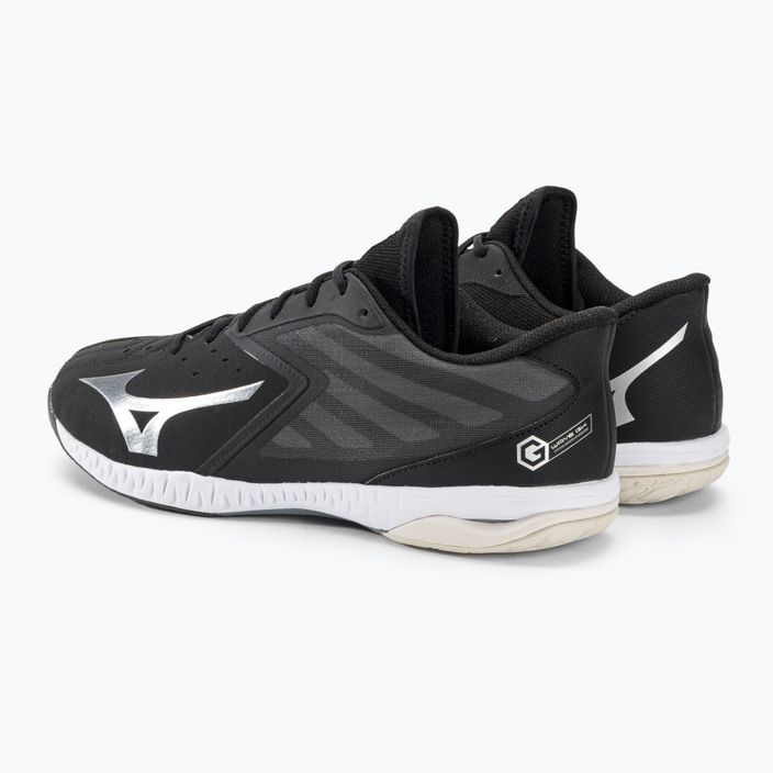 Pantofi de handbal pentru bărbați Mizuno Wave GK negru / argintiu / alb 3