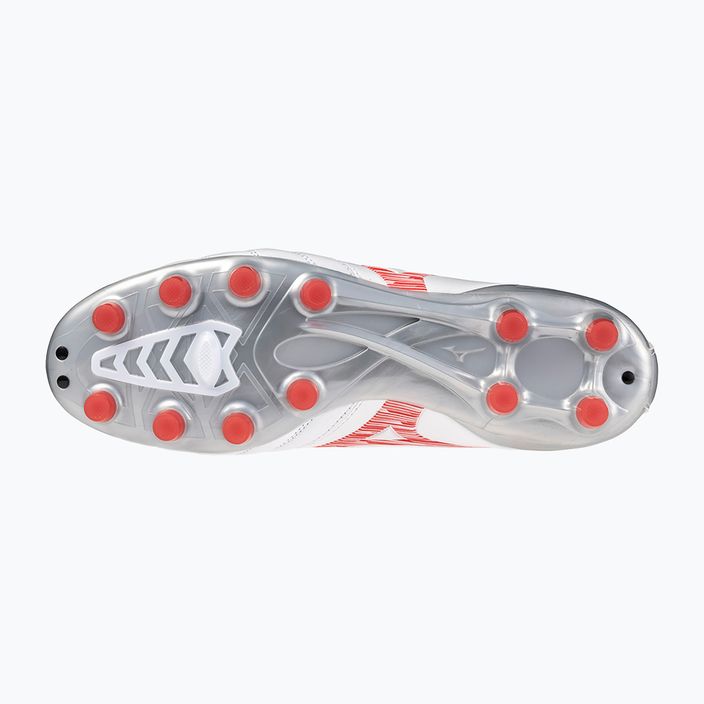 Încălțăminte de fotbal pentru bărbați Mizuno Morelia Neo IV Pro MD white/ radiant red/ hot coral 4