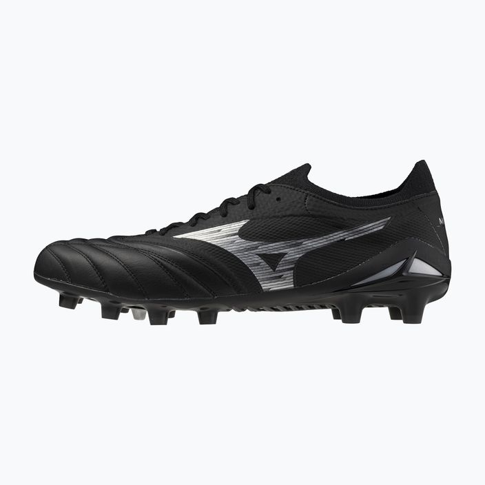 Încălțăminte de fotbal pentru bărbați Mizuno Morelia Neo IV β Elite FG black/galaxy silver