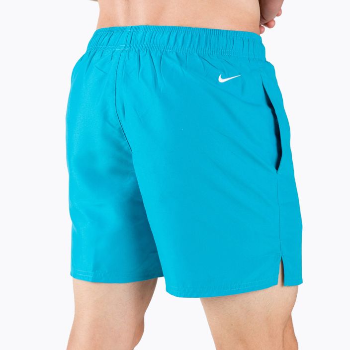 Pantaloni scurți de baie Nike Logo Solid 5" Volley pentru bărbați, albastru NESSA566-406 3