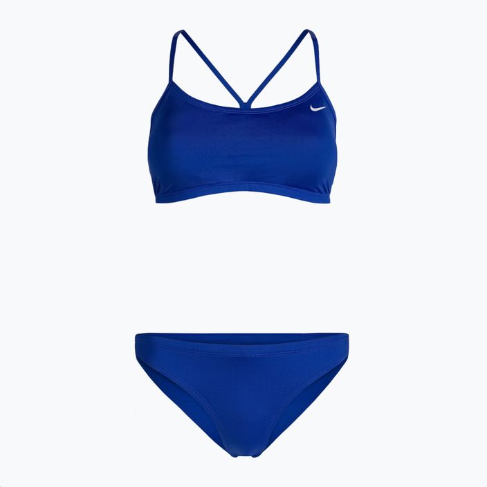 Costum de baie din două piese Nike Essential Sports Bikini pentru femei, albastru NESSA211