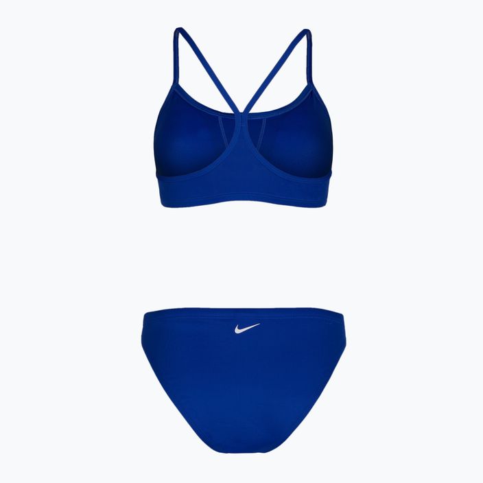 Costum de baie din două piese Nike Essential Sports Bikini pentru femei, albastru NESSA211 2