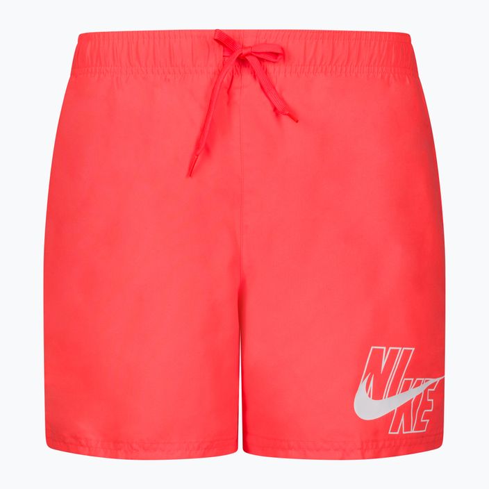Pantaloni scurți de baie Nike Logo Solid 5" Volley pentru bărbați, portocaliu NESSA566-631