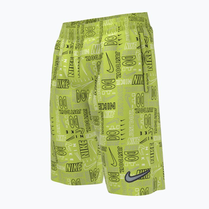 Pantaloni scurți de baie pentru copii Nike Logo Mashup 8" Volley verde NESSC791-312 4