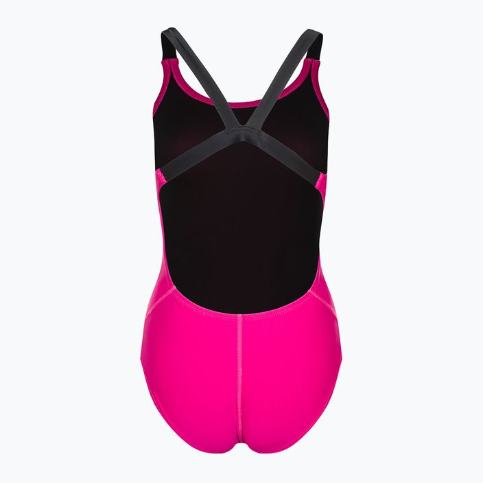 Costum de baie dintr-o singură piesă pentru femei Nike Logo Tape Fastback roz NESSB130-672 2