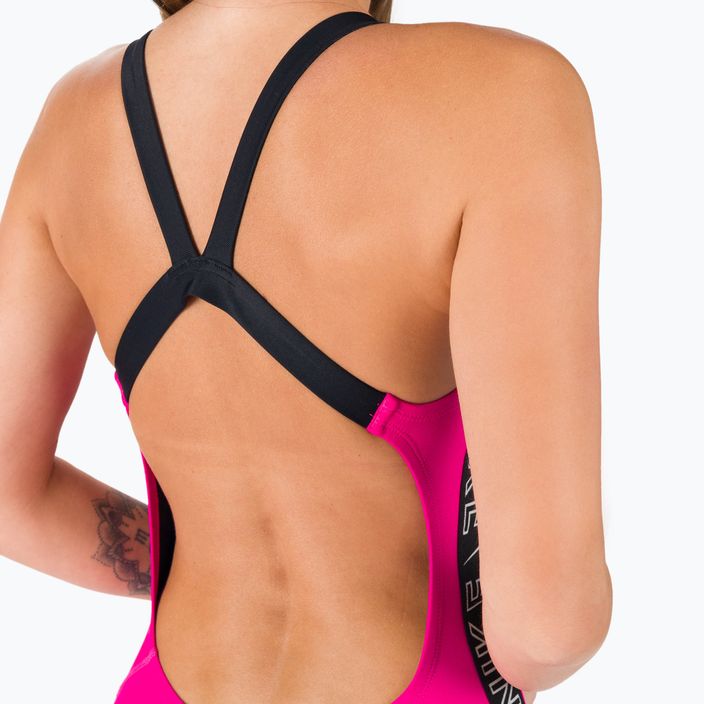 Costum de baie dintr-o singură piesă pentru femei Nike Logo Tape Fastback roz NESSB130-672 8