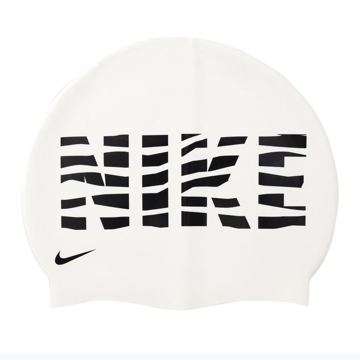 Șapcă de înot Nike Wave Stripe Graphic 3 alb NESSC160-100 2