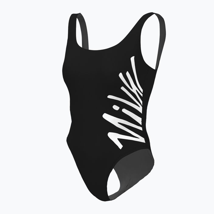 Costum de baie o piesă Nike Multi Logo pentru femei, negru NESSC250-001 5