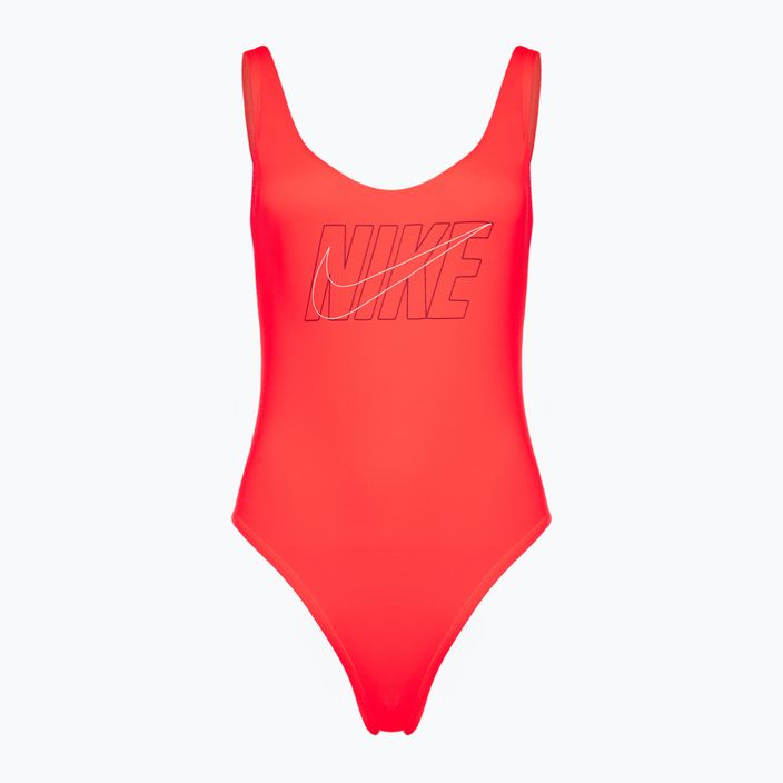Costum de înot dintr-o bucată pentru femei Nike Multi Logo bright crimson