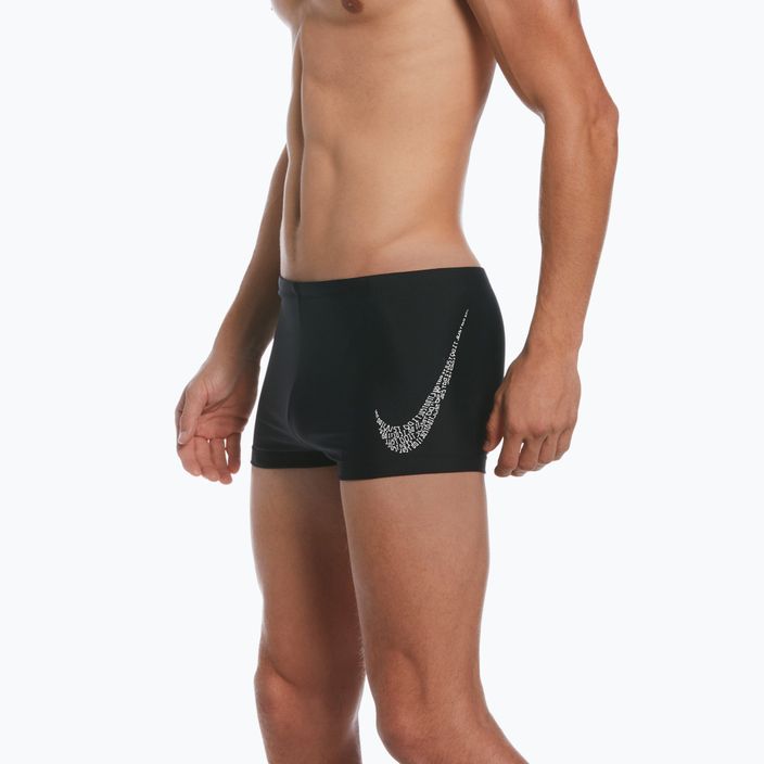 Costume de baie cu picior pătrat Nike Jdi Swoosh Square Leg pentru bărbați, negru NESSC581 5