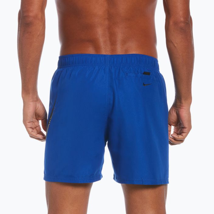 Pantaloni scurți de baie Nike Liquify Swoosh 5" Volley pentru bărbați, albastru NESSC611-494 2