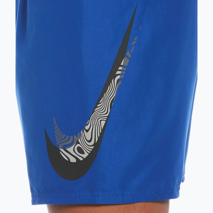 Pantaloni scurți de baie Nike Liquify Swoosh 5" Volley pentru bărbați, albastru NESSC611-494 3