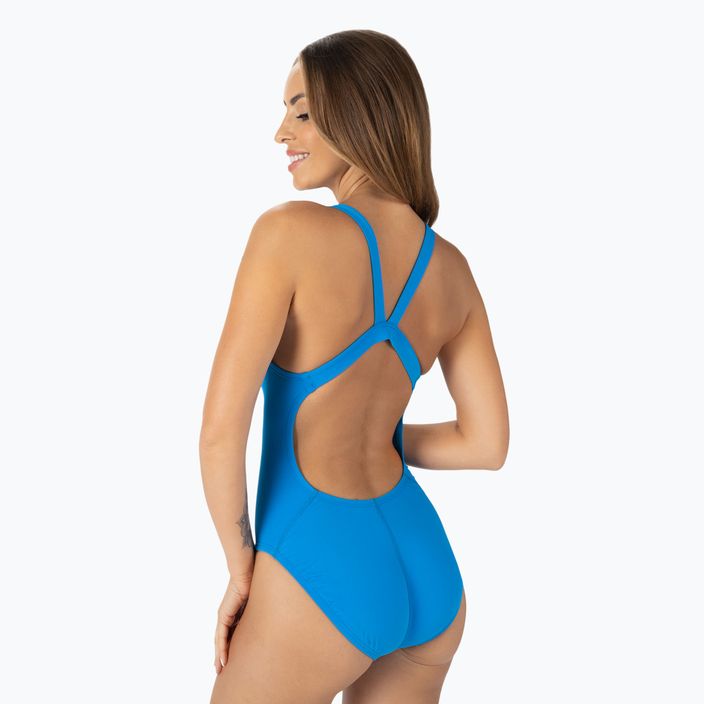 Costum de baie dintr-o singură piesă pentru femei Nike Hydrastrong Solid Fastback albastru NESSA001-458 3