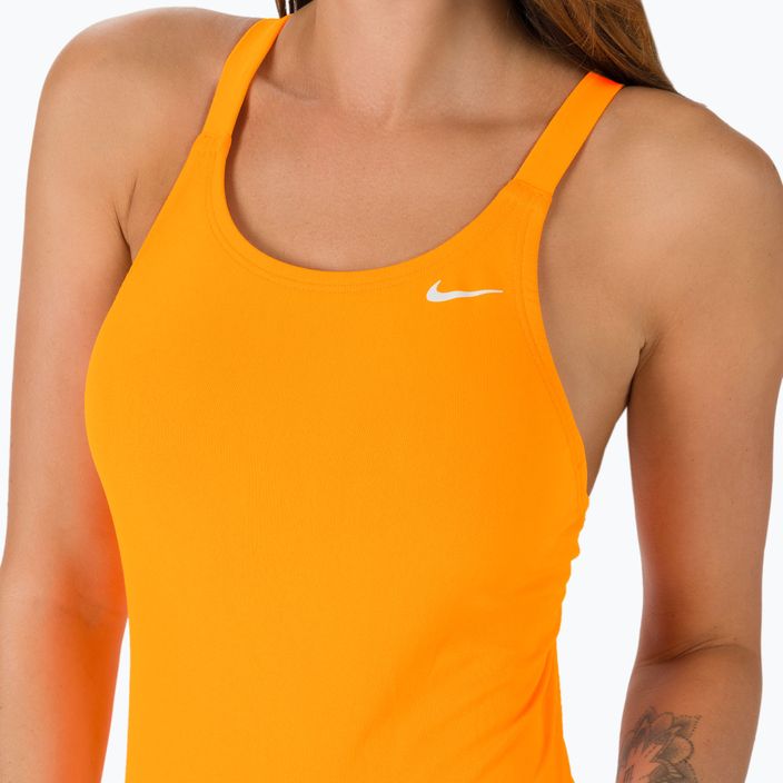 Costum de baie dintr-o singură piesă pentru femei Nike Hydrastrong Solid Fastback portocaliu NESSA001-825 4