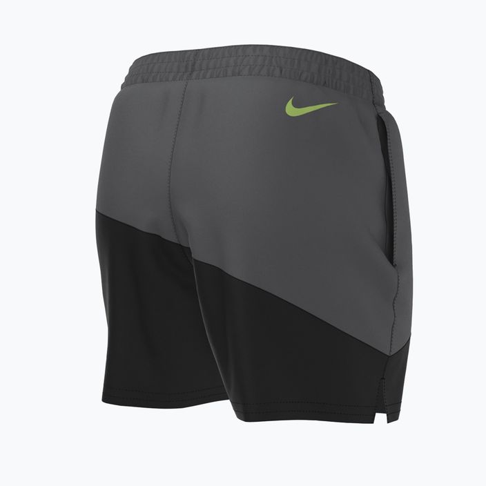 Bărbați Nike Block Swoosh 5" Volley pantaloni scurți de înot negru NESSC492-001 2