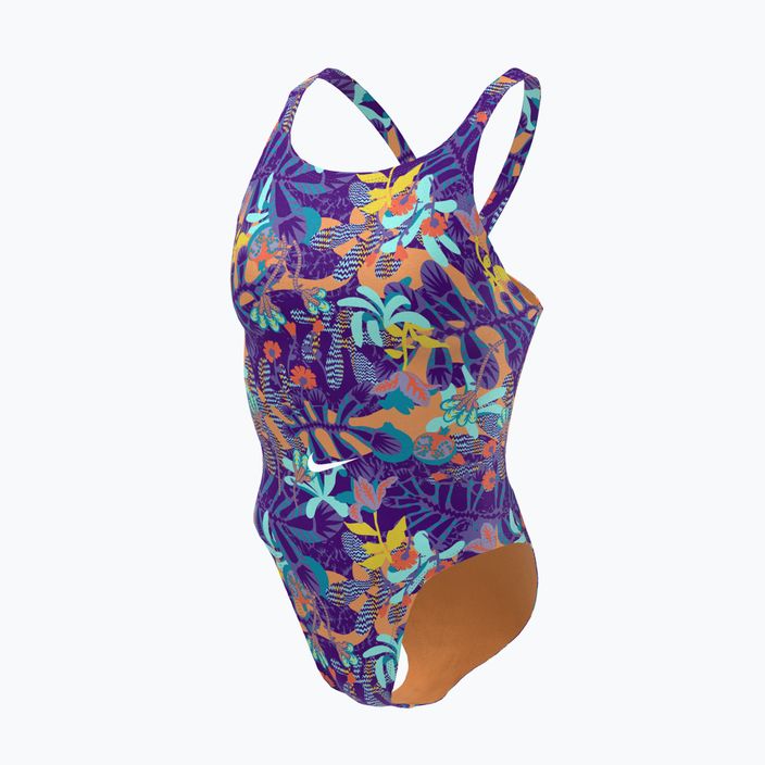 Costum de baie dintr-o singură piesă pentru femei Nike Multiple Print Fastback violet NESSC050-593 4
