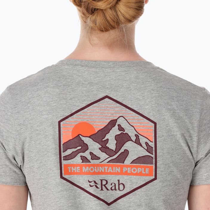 Tricou de trekking pentru femei Rab Stance Mountain Peak gri QCB-67 3