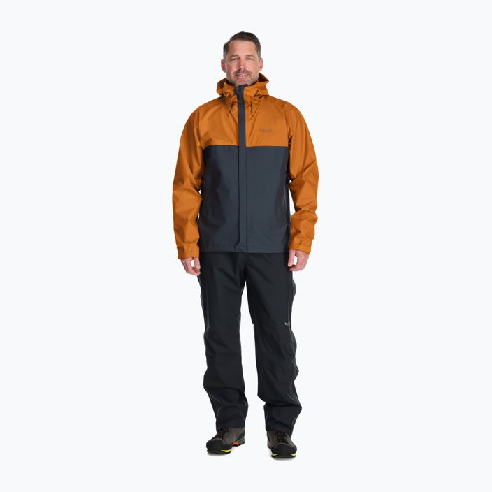 Rab Downpour Eco jachetă de ploaie pentru bărbați portocalie QWG-82-MAB-SML 3