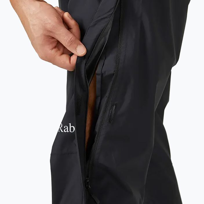 Rab Downpour Eco FZ pantaloni de ploaie pentru bărbați negru QWG-86 3
