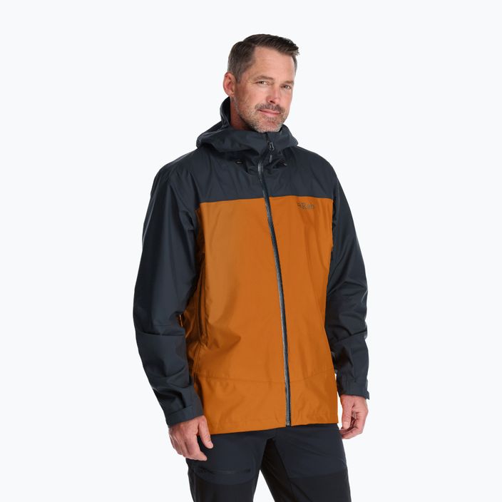 Rab Arc Arc Eco jachetă de ploaie cu membrană gri pentru bărbați QWH-07-BEM-SML