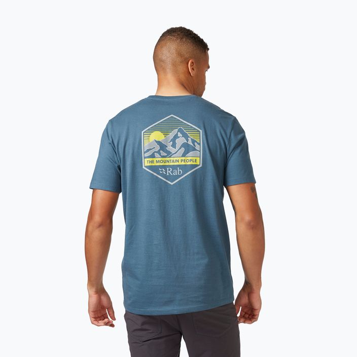 Tricou de trekking pentru bărbați Rab Stance Mountain Peak albastru QCB-66 2
