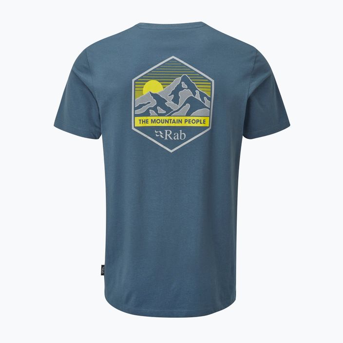 Tricou de trekking pentru bărbați Rab Stance Mountain Peak albastru QCB-66 5
