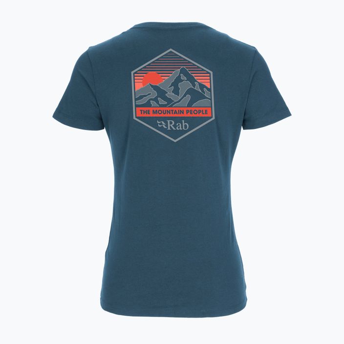 Tricou de trekking pentru femei Rab Stance Mountain Peak albastru QCB-67 5