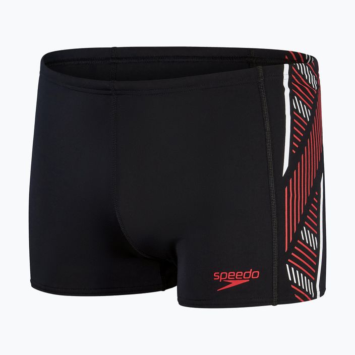 Boxeri de înot Speedo Tech Panel Aquashort pentru bărbați, negru și roșu 8-00303514539 4